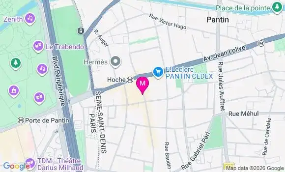 Localisation Centre de Santé Pantin