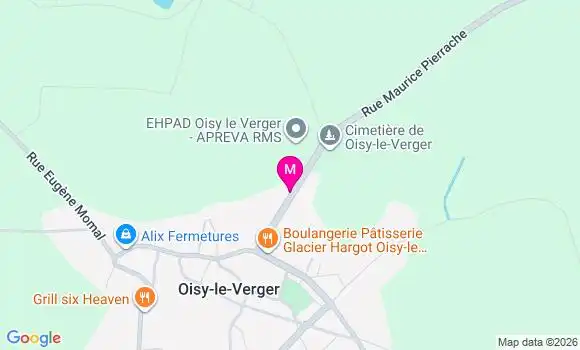 Localisation Ehpad de Oisy Le Verger