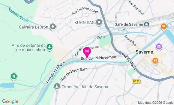 Localisation Ehpad Korian les Rives de la Zorn