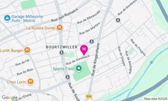 Localisation Centre de Santé Casam de Bourtzwiller