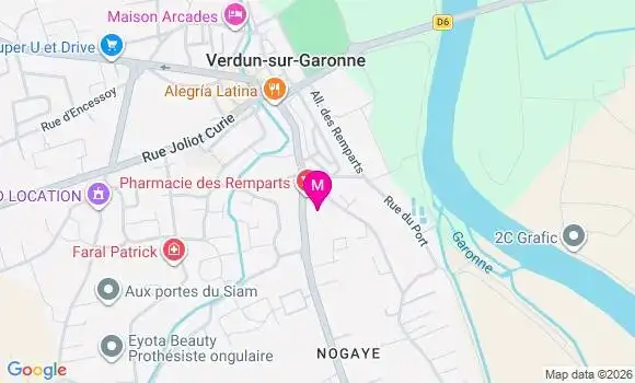 Localisation Centre de Santé de Ma Region a Verdun sur Garonne