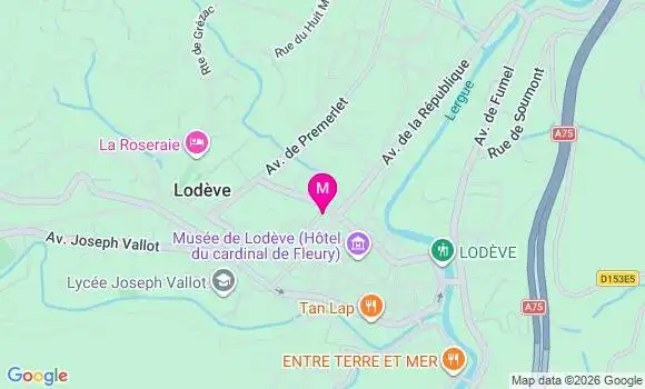 Localisation Centre de Santé de Ma Region Lodeve