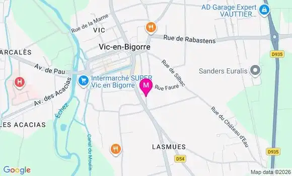 Localisation Centre de Santé Adour Madiran