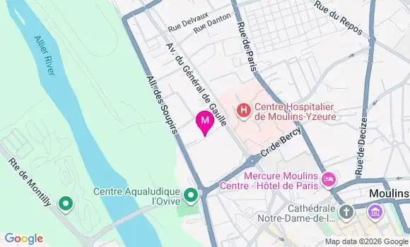 Localisation Centre de Santé Mgen de Moulins