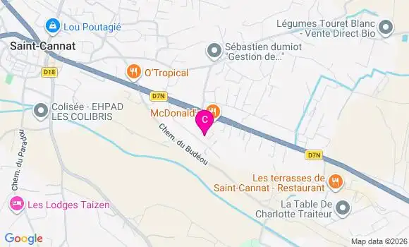 Localisation Centre de Santé Dentaire Allodent Saint Cannat