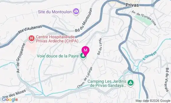 Localisation Centre de Santé de Privas