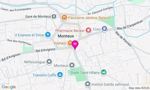 Localisation Centre de Santé Municipal Transitoire de Monteux