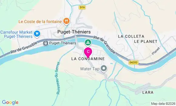 Localisation Centre de Santé Départemental de Puget Theniers