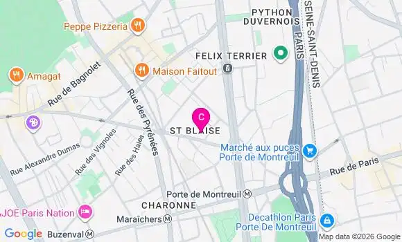 Localisation Centre de Santé Dentaire Ophtalmologique Orteaux Maraichers
