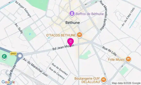 Localisation Centre de Santé Dentaire Bethune