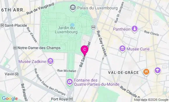Localisation Centre de Santé Médical et Dentaire Saint Michel Luxembourg