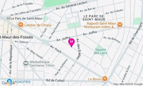 Localisation Centre de Santé Médico Dentaire de Saint Maur