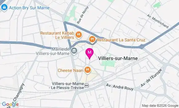 Localisation Centre de Santé Dent Air Villiers sur Marne