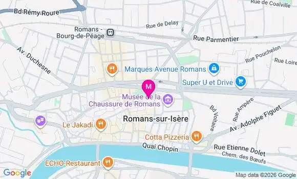 Localisation Centre de Santé Oxance Romans sur Isere