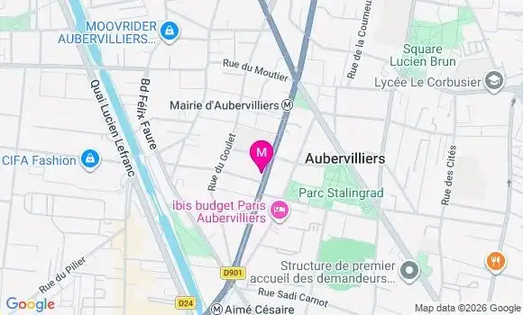 Localisation Centre de Santé Ophtalmologique Aubervilliers