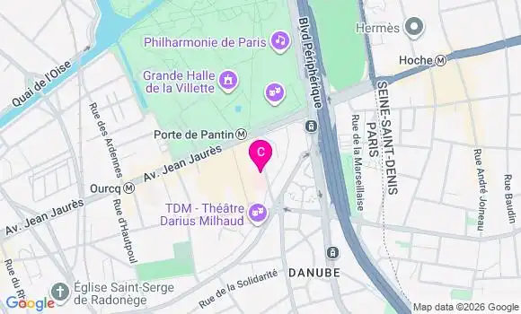 Localisation Centre de Santé Aqodi Paris Jaures