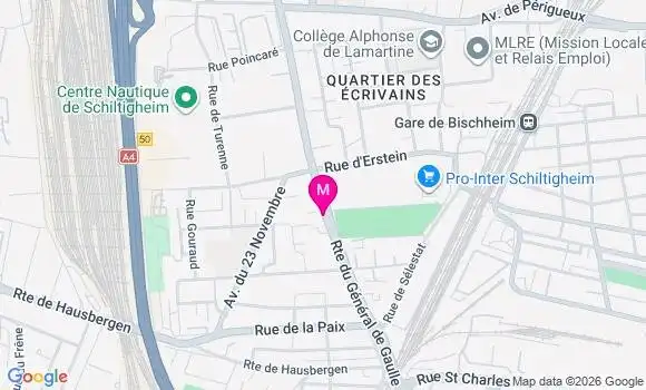 Localisation Centre de Santé Médico Dentaire Schiltigheim