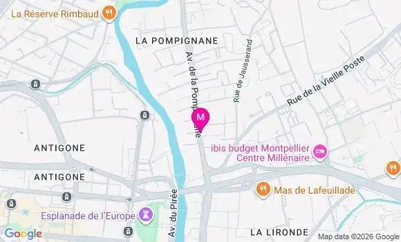 Localisation Ehpad Korian la Pompignane