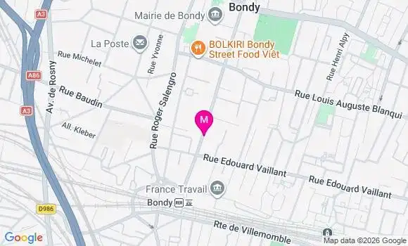 Localisation Centre de Santé Dentaire du Moulin
