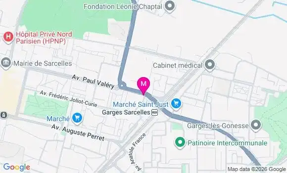 Localisation Centre de Santé Dentaire de Sarcelles