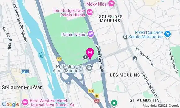 Localisation Centre Médico Sportif de Nice