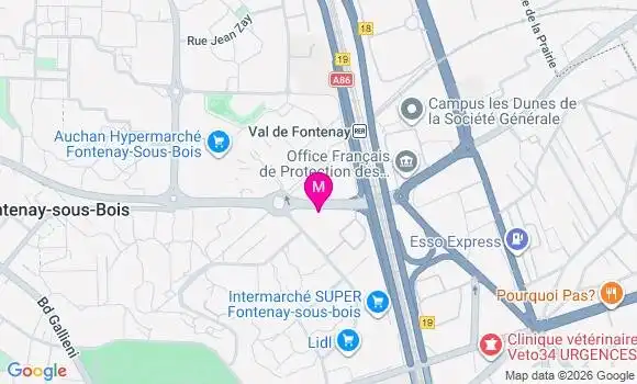 Localisation Espace Santé Val Fontenay
