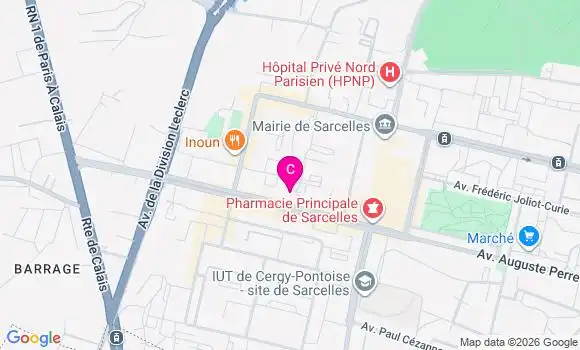 Localisation Centre de Santé Dentaire Val de France