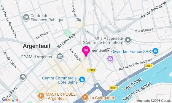 Localisation Centre de Santé Médical Dentaire Argenteuil