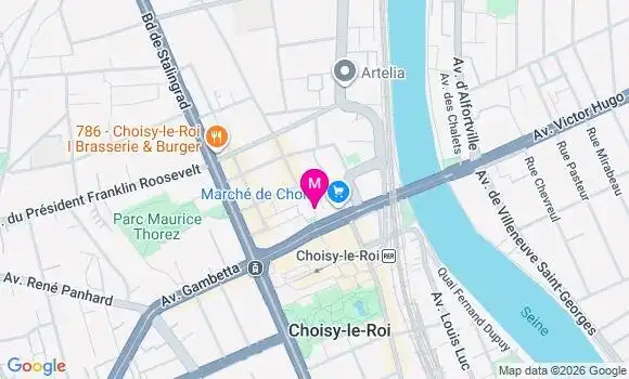 Localisation Centre de Santé Dentaire Choisy Sourire