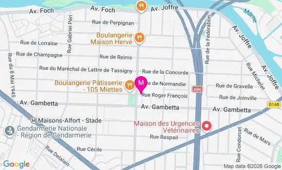 Localisation Centre de Santé Dentaire Maisons Alfort