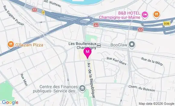 Localisation Centre de Santé Médico Dentaire Champigny
