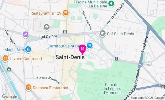 Localisation Centre de Santé Dentaire Saint Denis Basilique