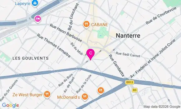 Localisation Centre de Santé Médico Dentaire Nanterre Csmdn