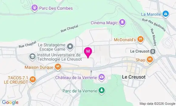 Localisation Centre Santé Dentaire le Creusot