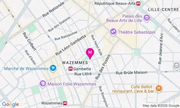 Localisation Centre de Santé Dentaire Lille