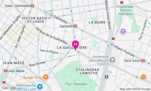 Localisation Centre de Santé Oxance Lyon 7eme