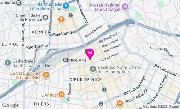 Localisation Centre de Santé Dentaire Clinadent Nice