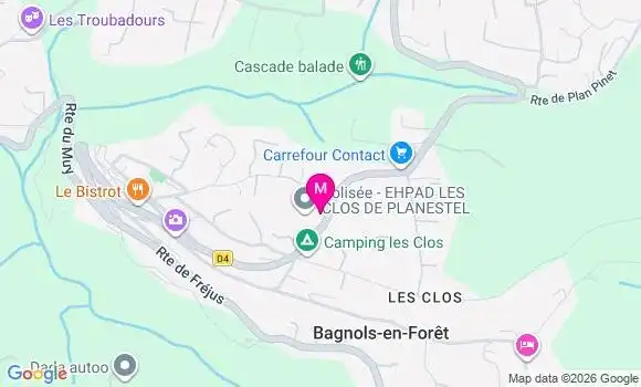 Localisation Ehpad Résidence les Clos de Planestel
