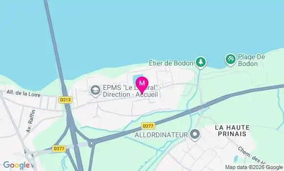 Localisation Ehpad Mer et Pins