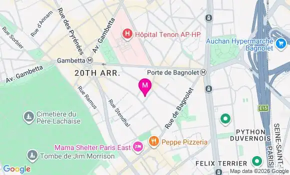 Localisation Ehpad les Terrasses du 20eme