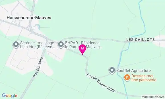 Localisation Ehpad Le Parc des Mauves