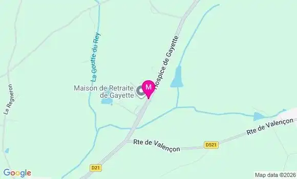 Localisation Ehpad de Gayette
