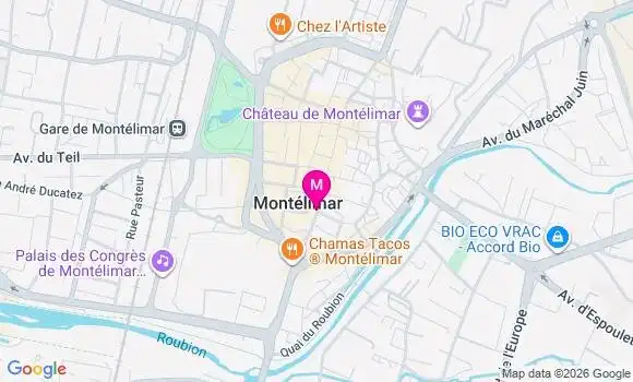 Localisation Centre de Santé Municipal Montelimar