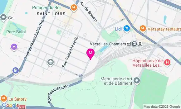 Localisation Ehpad des Soeurs Augustines Versailles