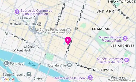 Localisation Centre de Santé Dentaire Paris Hotel de Ville