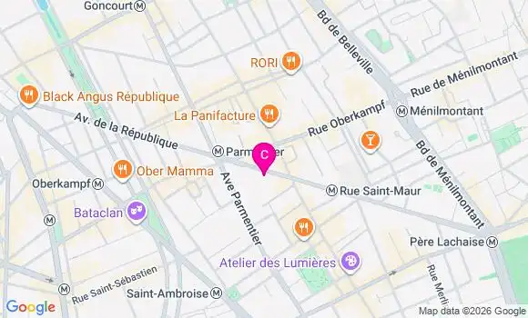 Localisation Centre de Santé Dentaire Republique Parmentier