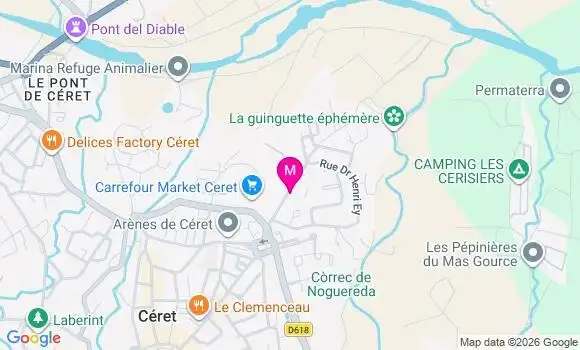 Localisation Centre de Santé de Ma Region a Ceret