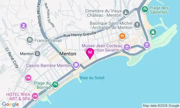 Localisation Centre de Santé Dentaire Dentego Menton