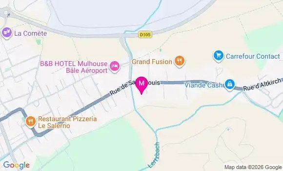 Localisation Centre de Santé Municipal de Hesingue