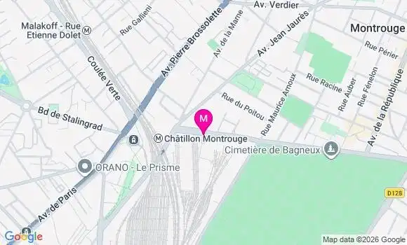 Localisation Service de Soins Montrouge Chatillon